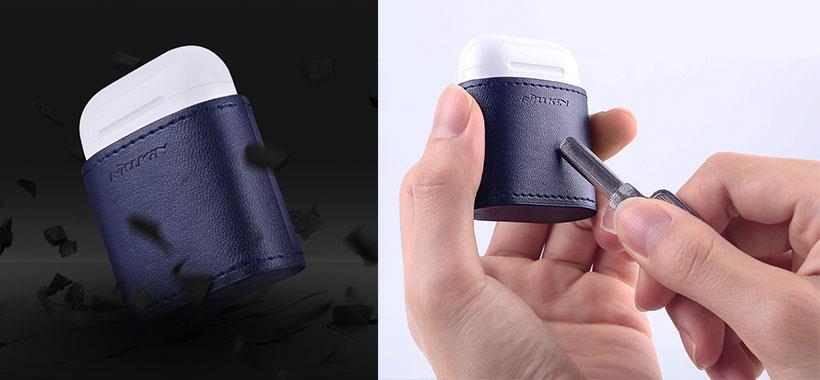 کیف شارژ وایرلس ایرپاد نیلکین Nillkin Airpods Mate wireless Charging Case (سرمه ای)